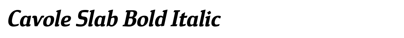 Cavole Slab Bold Italic